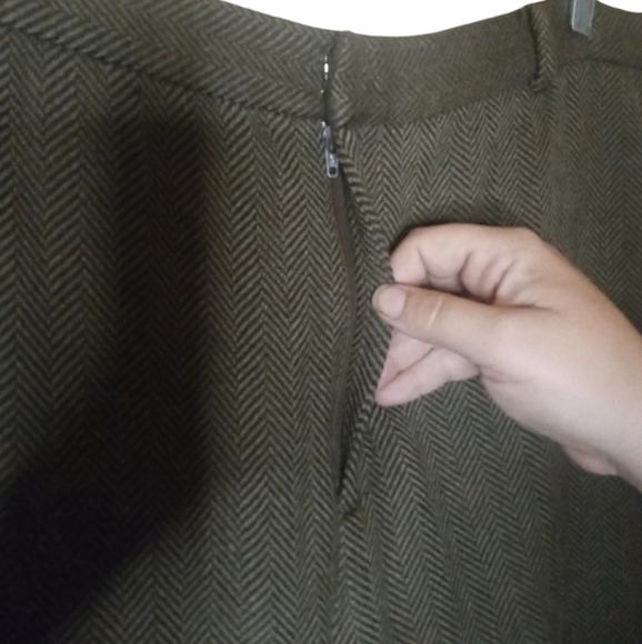 Lauren Ralph Lauren 100% Wool Herringbone Lined Trousers Pockets Size 20W - Picture 8 of 9